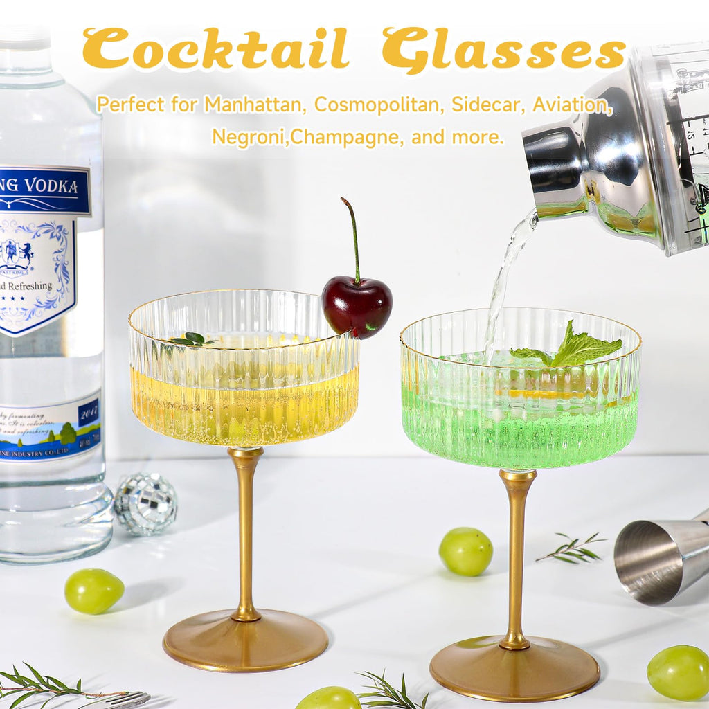 24 Pcs 9 Oz Champagne Martini Glasses Set E539