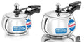 Stainless Steel Induction Gas Compatible Pressure Cooker Combo Set, Silver (1.5 litre and 3 litre) F237234