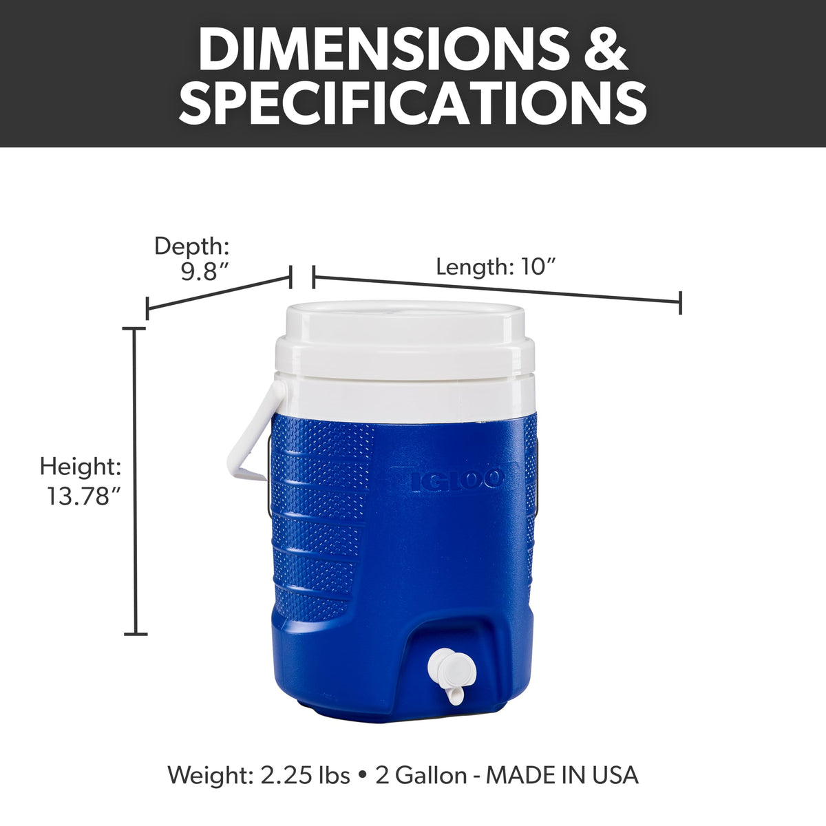 2 Gallon Insulated Portable Beverage Dispenser X4520