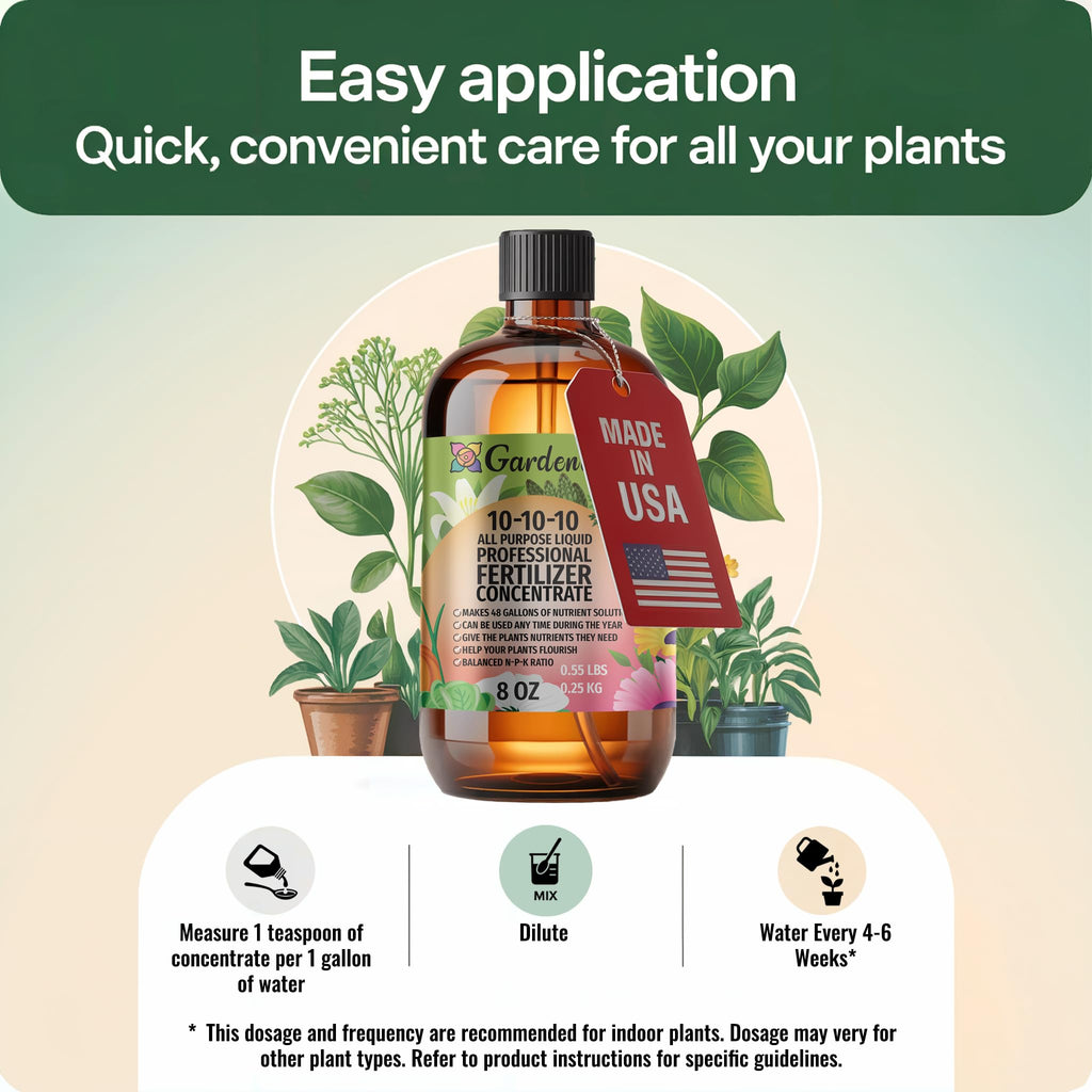 10-10-10 All Purpose Liquid Plant Food Fertilizer Concentrate 8 OZ X30973
