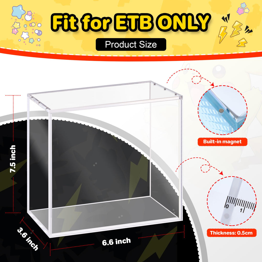 2 PCS 5mm Clear Acrylic Display Case N96373