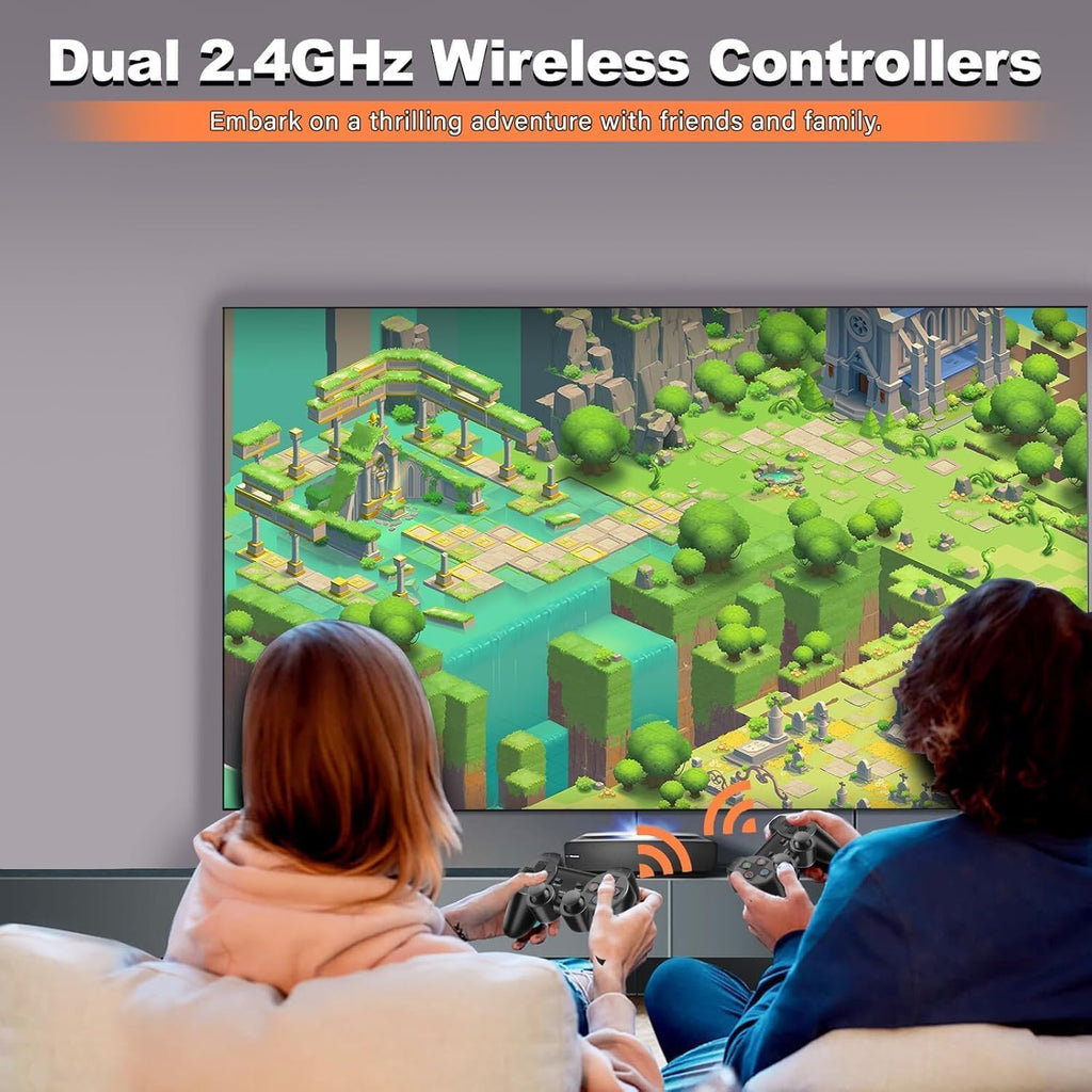 Retro Gaming Console Game Stick, 20,000+ Classic Video Games, 23 Emulators, Dual Wireless Controllers, 4K HDMI Output, 64GB K248628