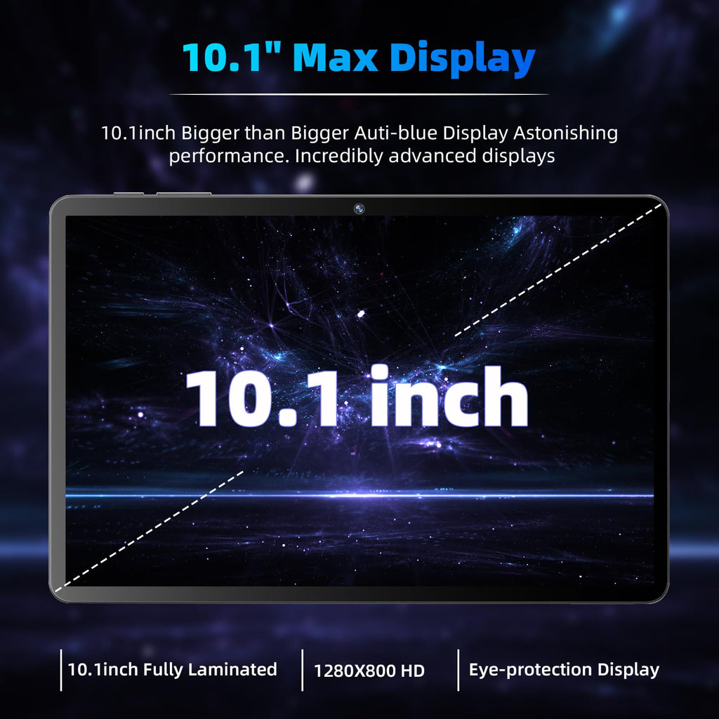 Android 16 Tablet 10 inch Octa Core CPU Black C287569