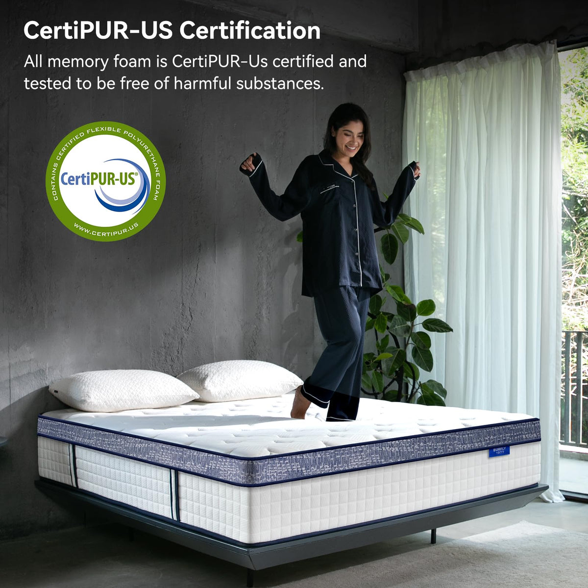 Queen Size 12 Inch Hybrid Memory Foam Mattress X924361