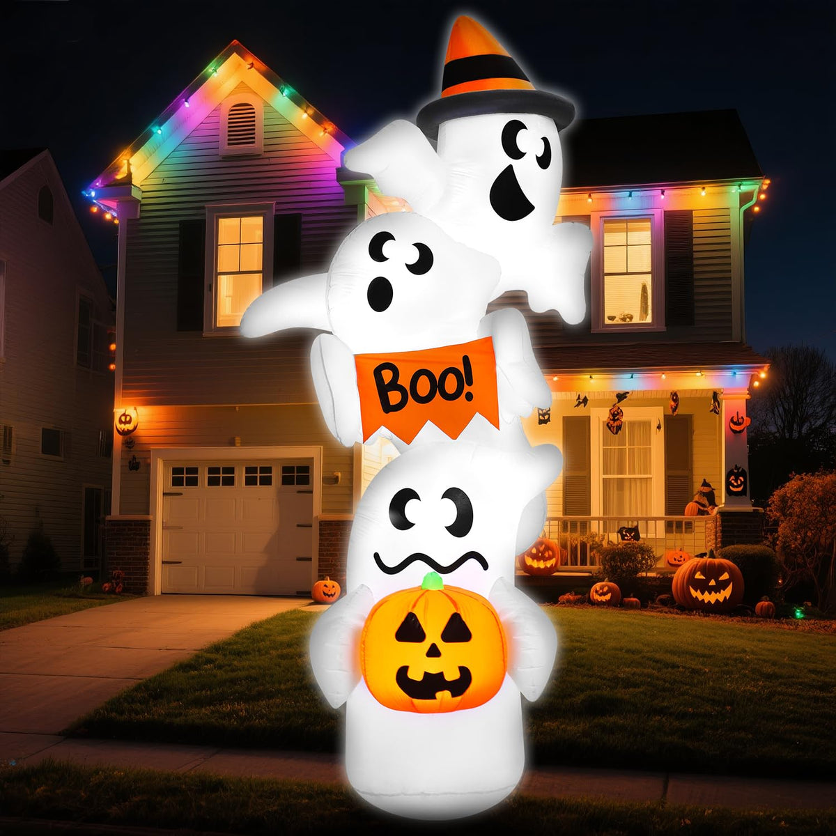 Inflatable Ghost Outdoor Decorations with LEDs F3670