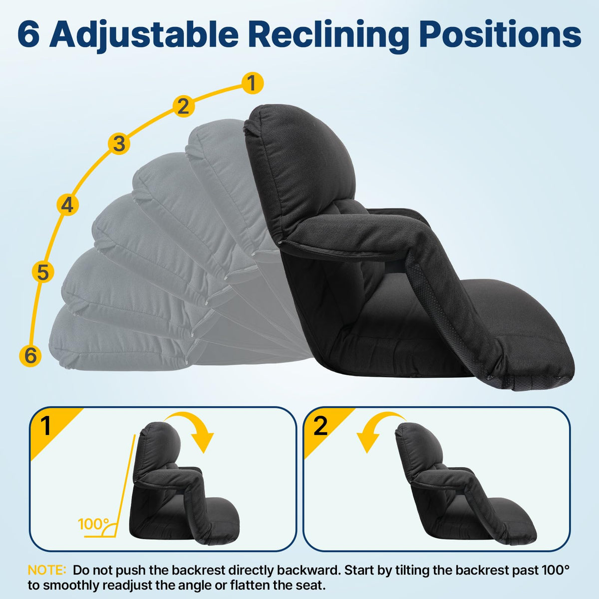 25'' Stadium Seat with Back Support, 2pcs A5199