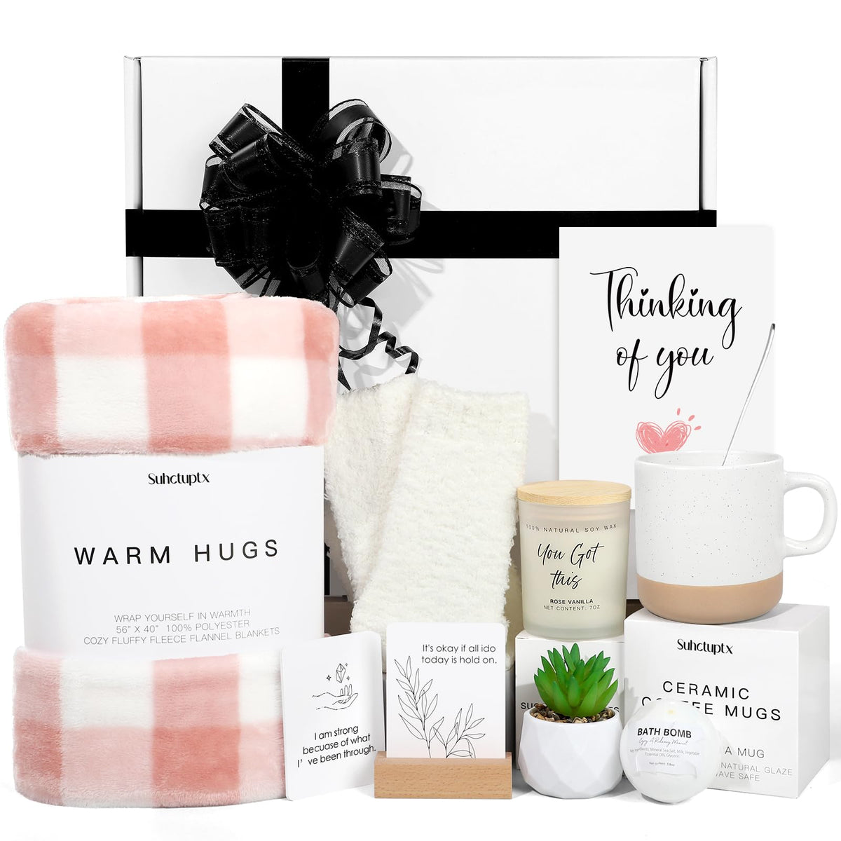 Get Well Gift Basket with Throw Blanket L831479