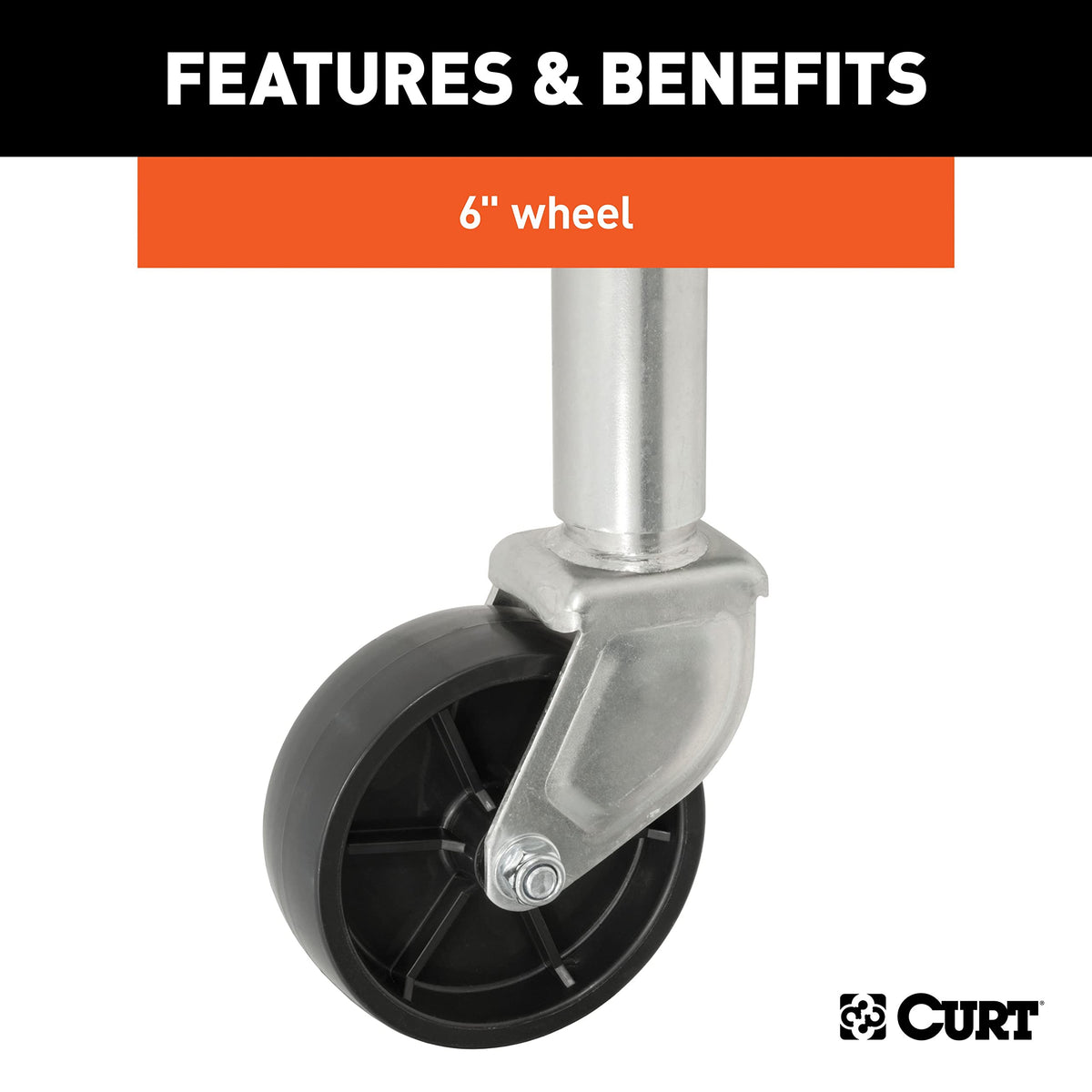 Marine Boat Trailer Jack with 6-Inch Wheel B75666