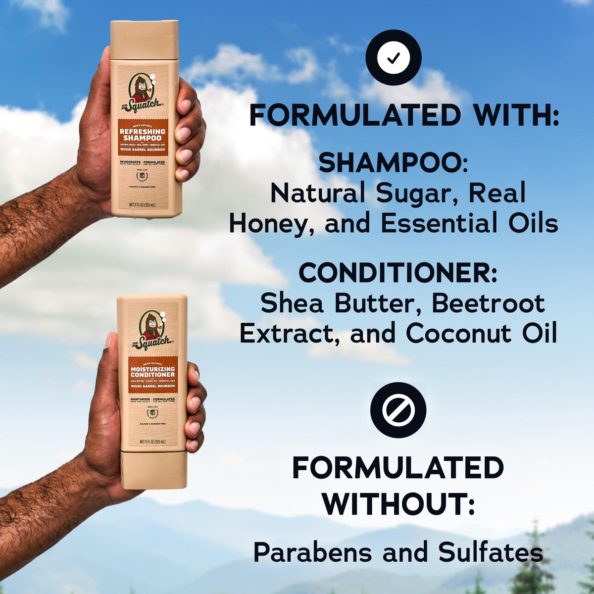 Natural Shampoo and Conditioner Set 11 fl oz 2-Pack F906
