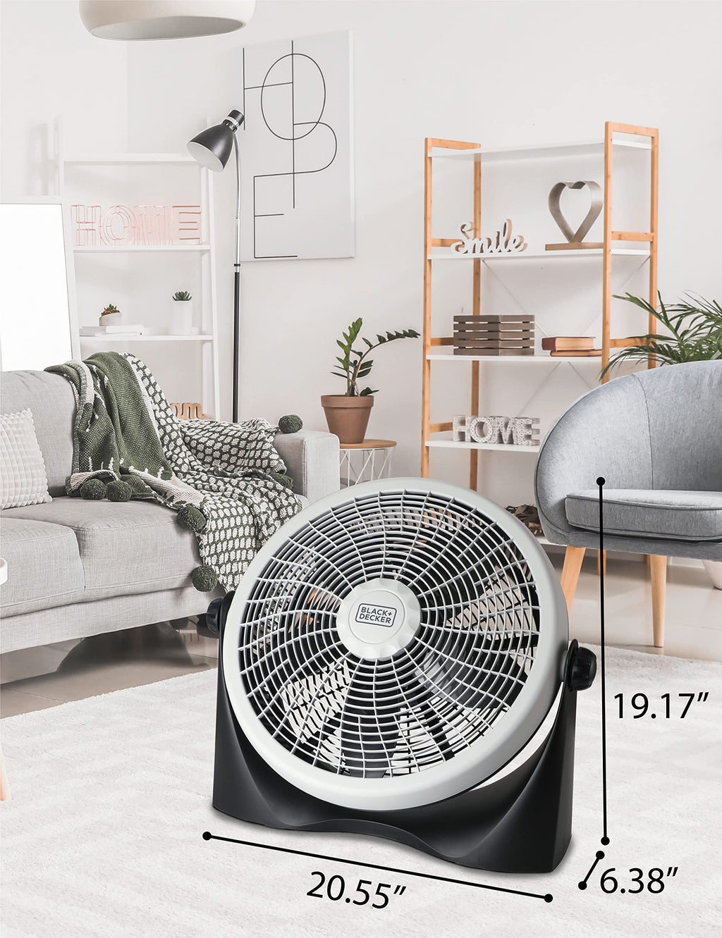 15.6” High Velocity Floor Fan, 3 Speeds R80029