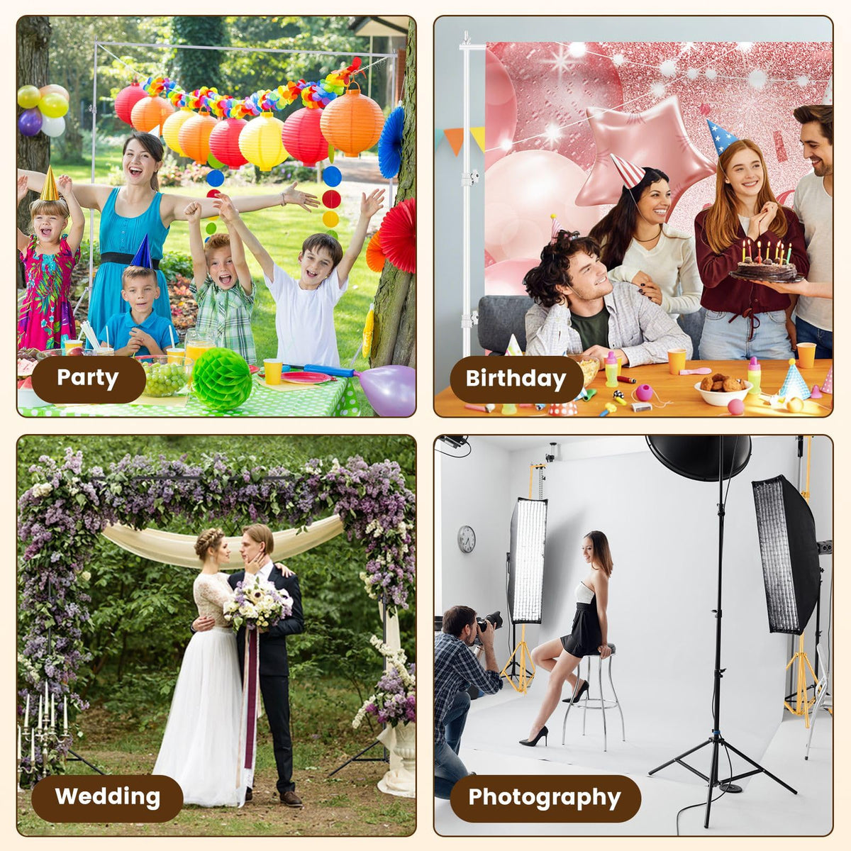 6.5 x 10ft Backdrop Support Stand Kit Z837