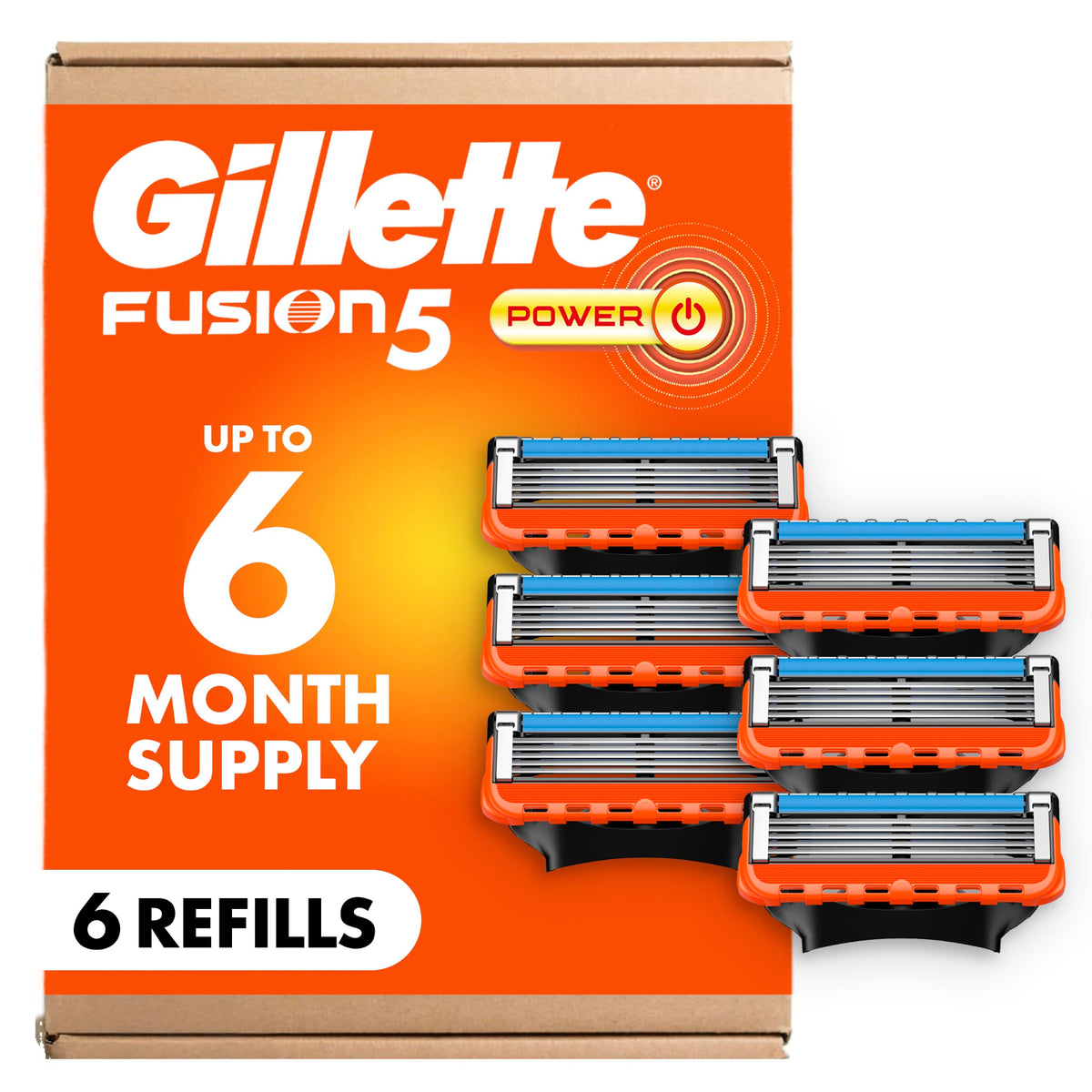 5-Blade Razor Refills with Precision Trimmer, 6 Count K6898