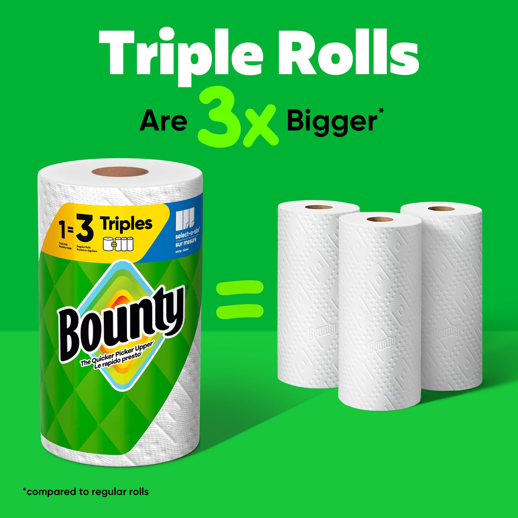 White Paper Towels, 8 Triple Rolls M33378