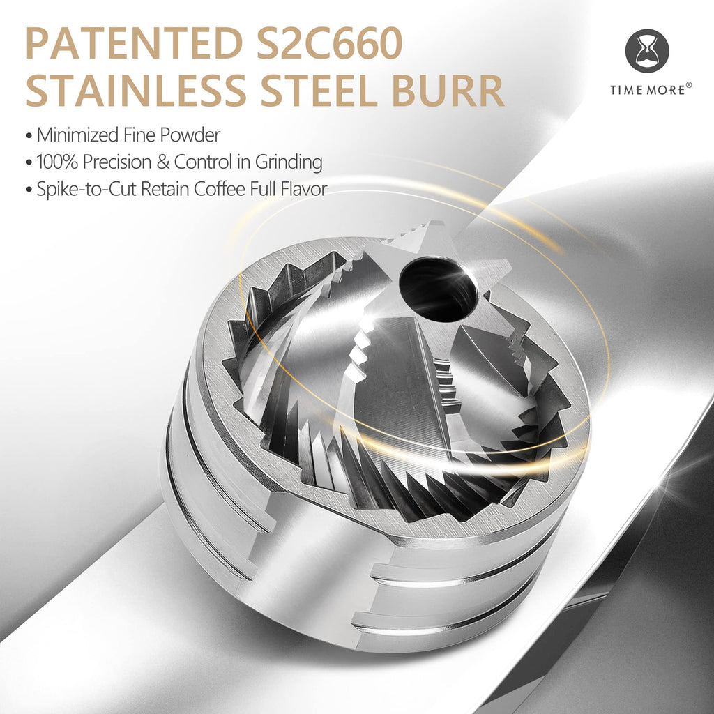 Manual Coffee Grinder with Adjustable Grind Setting Stainless Steel Conical Burr Z754