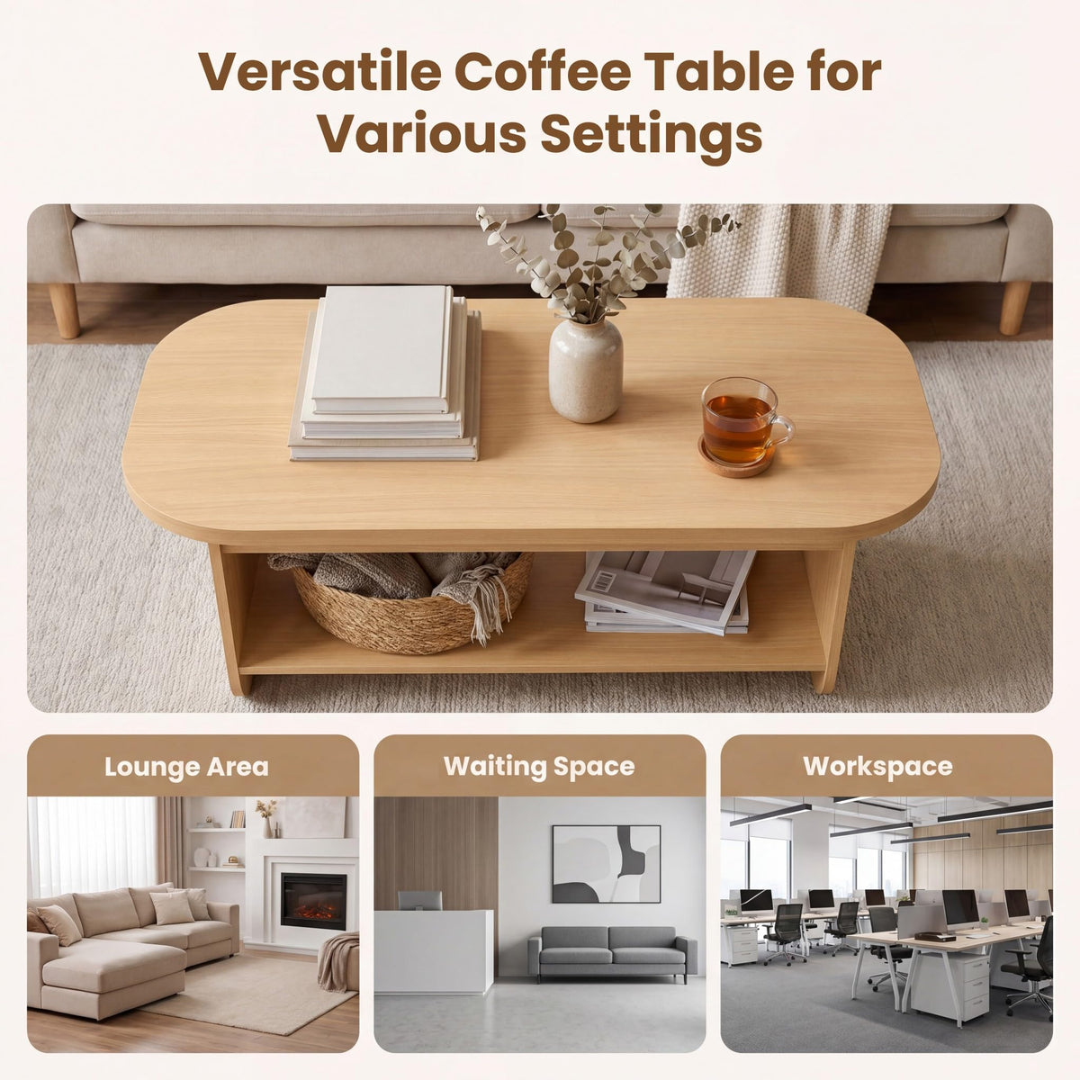 47” Oval Coffee Table D7503