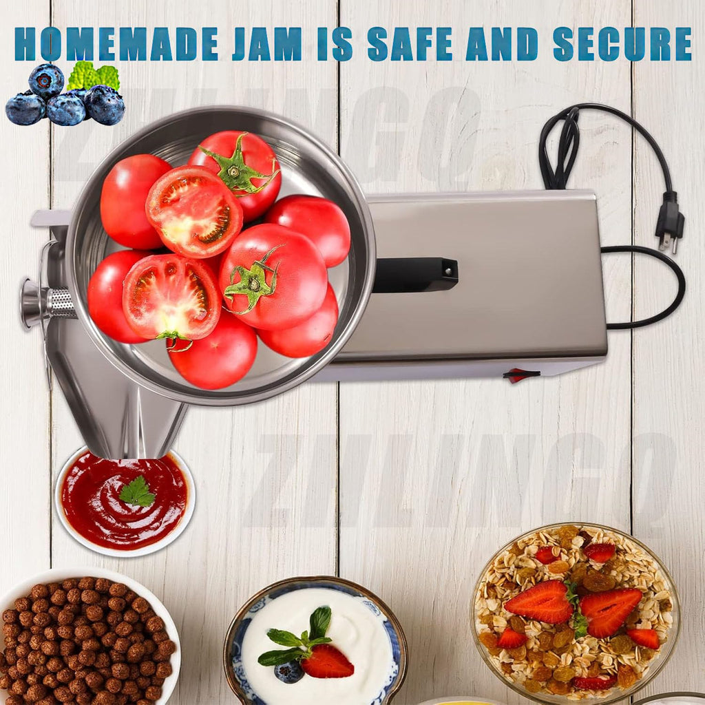 450W Electric Tomato Strainer with Funnel and Trough I31388