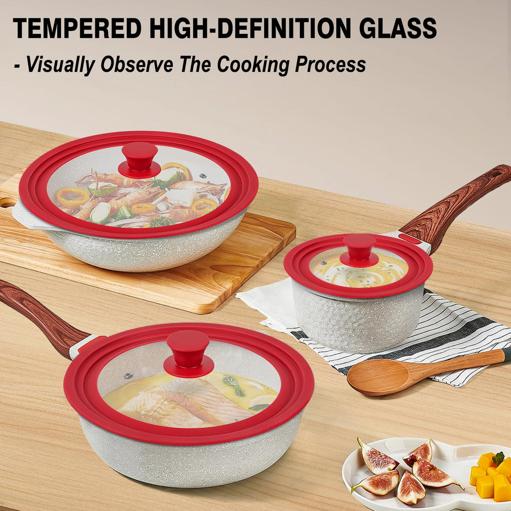Universal Tempered Glass Pan Lid with Silicone Edge P13000
