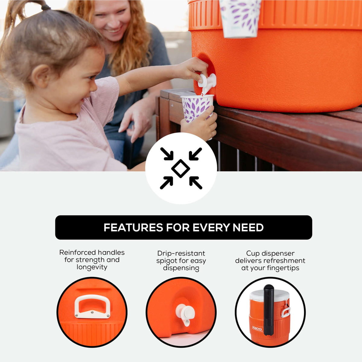 Insulated Beverage Dispenser with Spout E68660