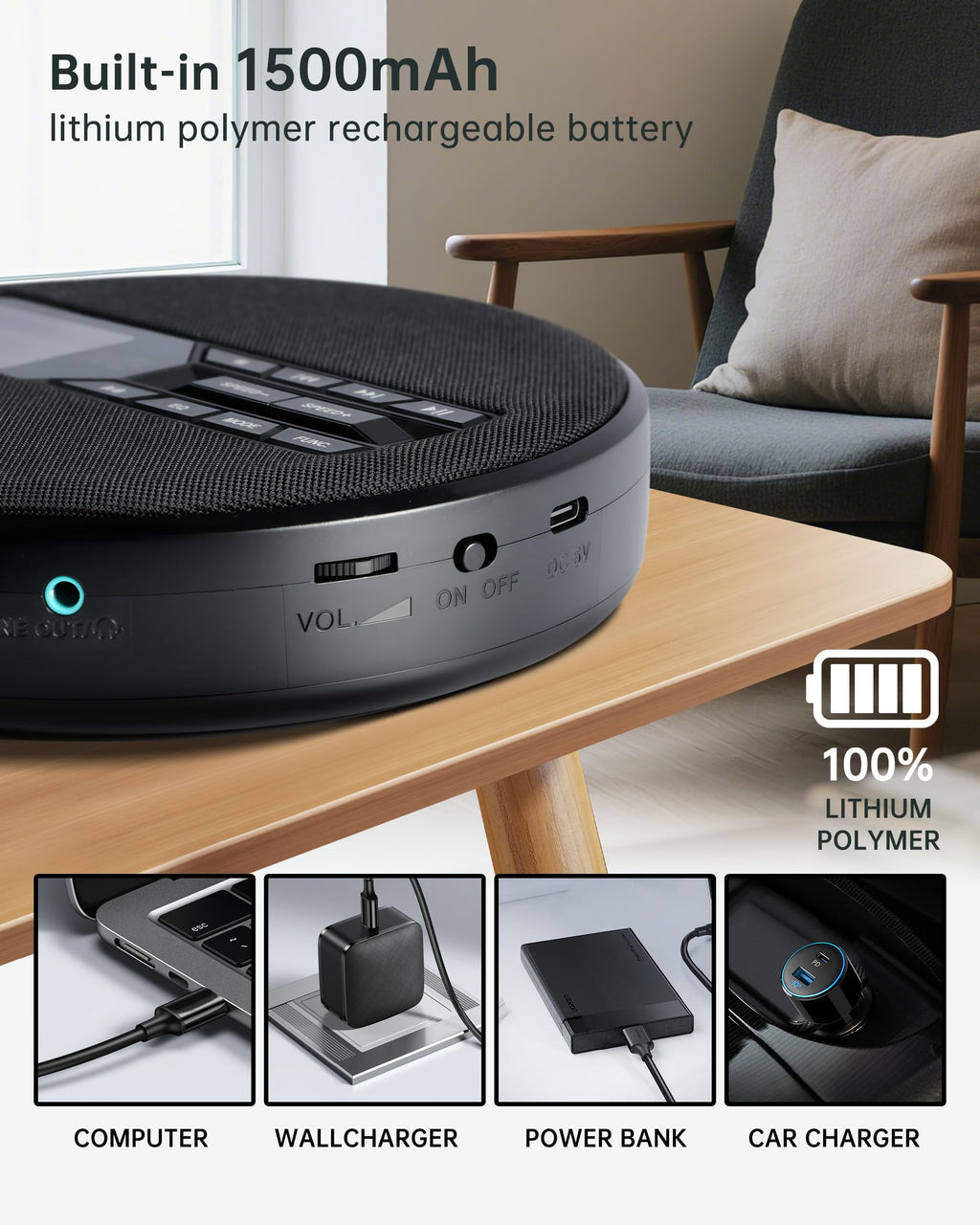 Portable CD Player with Speakers T956394