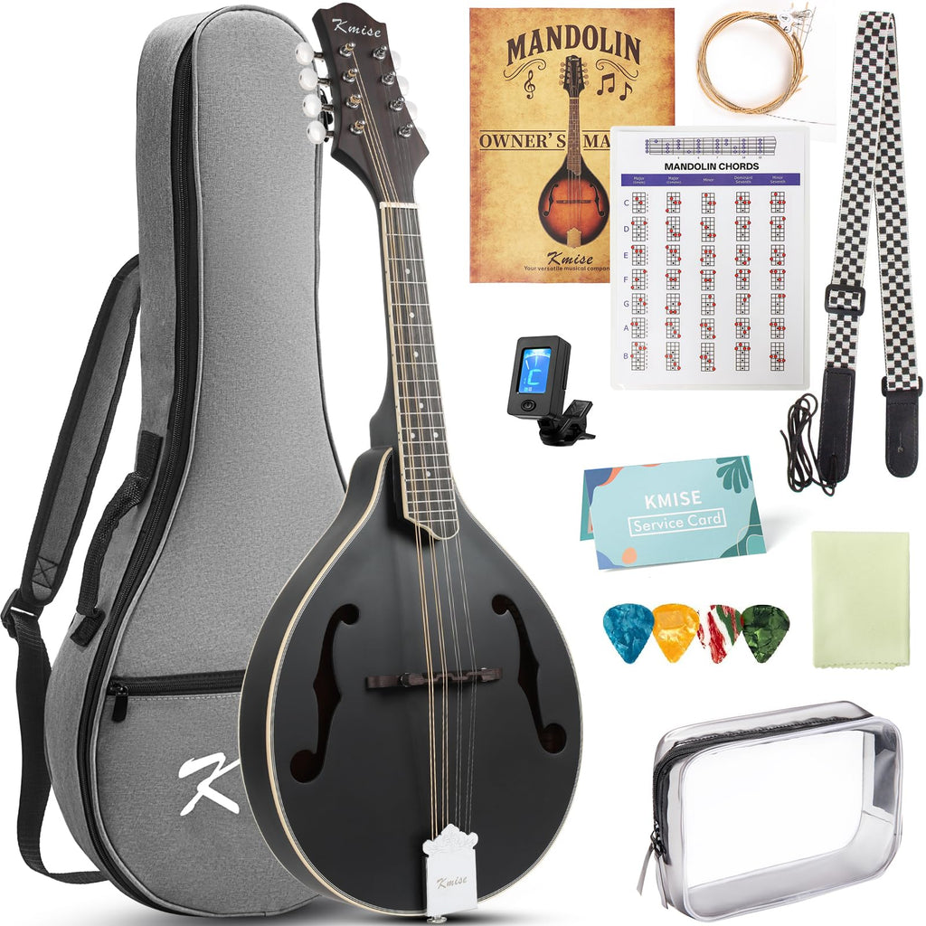 8 String A Style Acoustic Mandolin Kit with Tuner Strap Gig Bag G782436