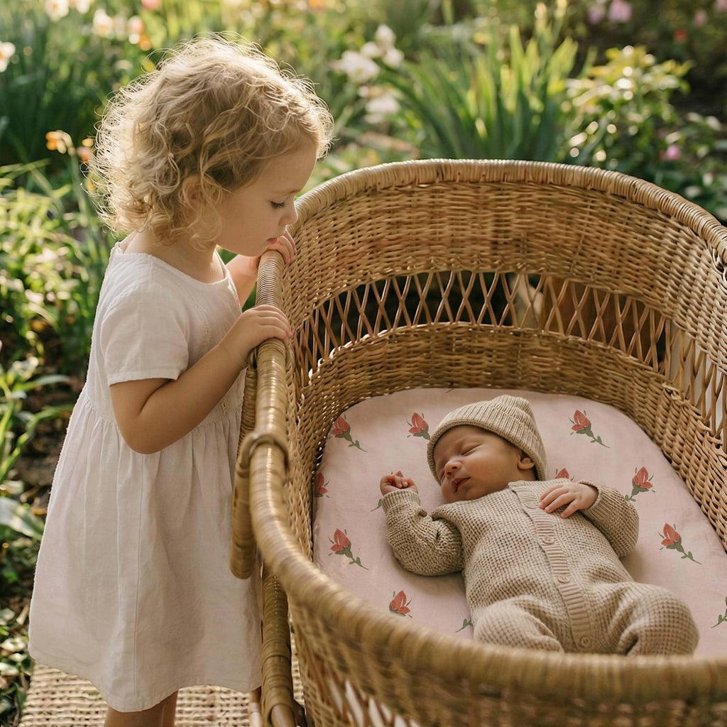 Baby Bedside Sleeper Bassinet Sheets 33x20 Inch 4 Pack E345