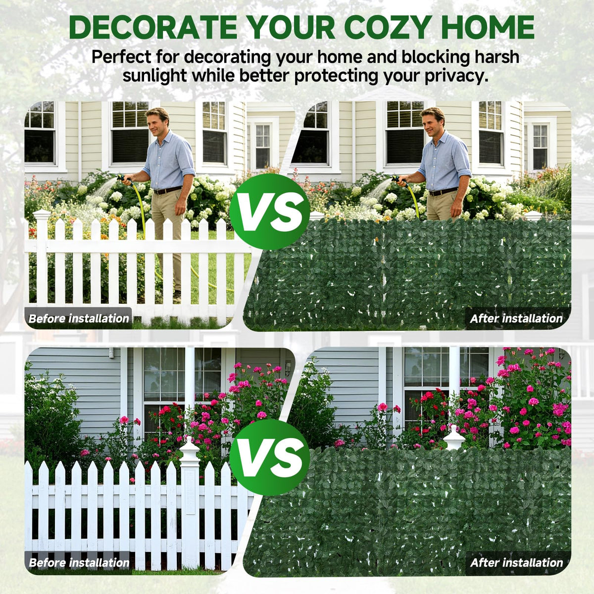Artificial Ivy Privacy Fence Screen P14630
