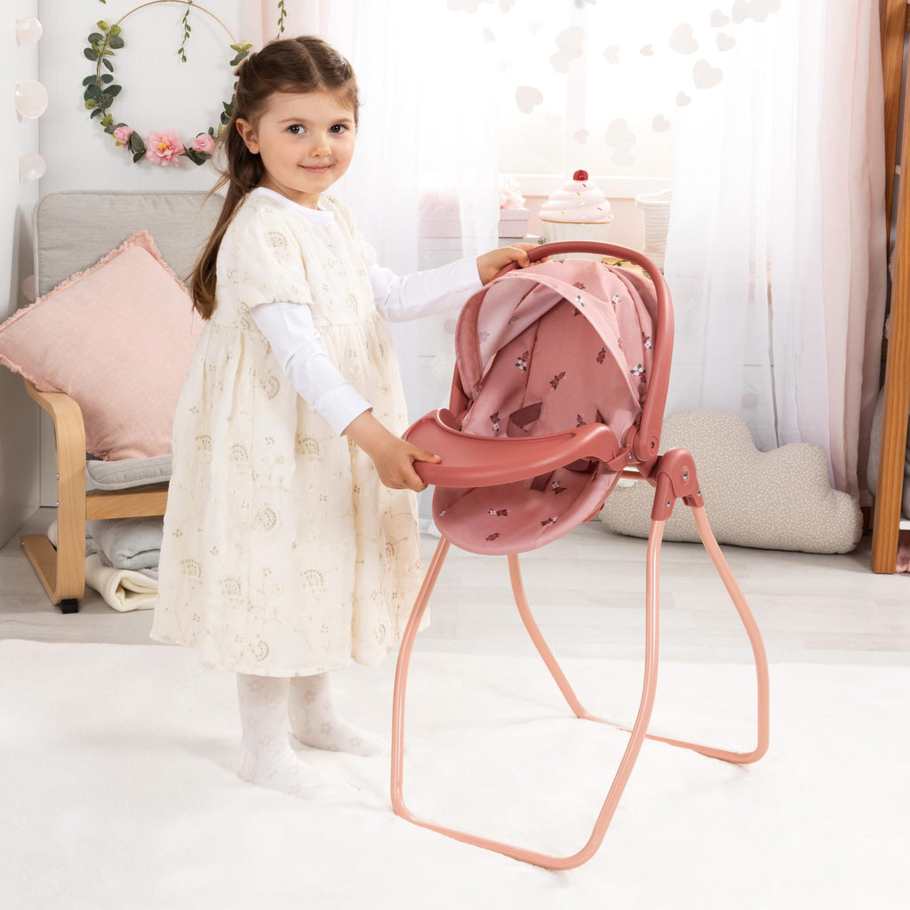 Pink Convertible Doll Highchair Swing Bed Car Seat Z242833