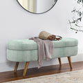 Oval Storage Bench with Rubber Wood Legs O25153