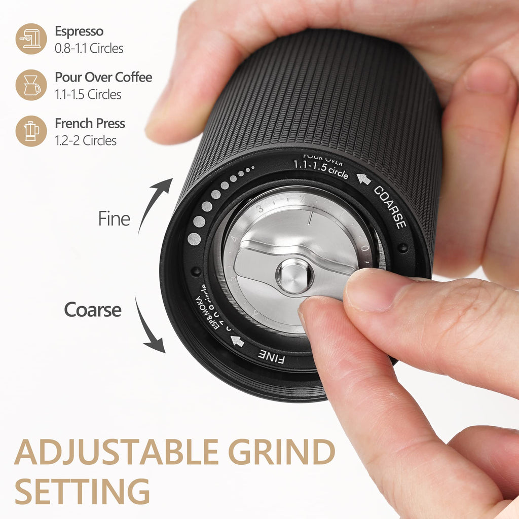 Manual Coffee Grinder with Adjustable Grind Setting Stainless Steel Conical Burr Z754