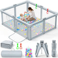 Foldable Baby Playpen with Mat 59"×71" J9070