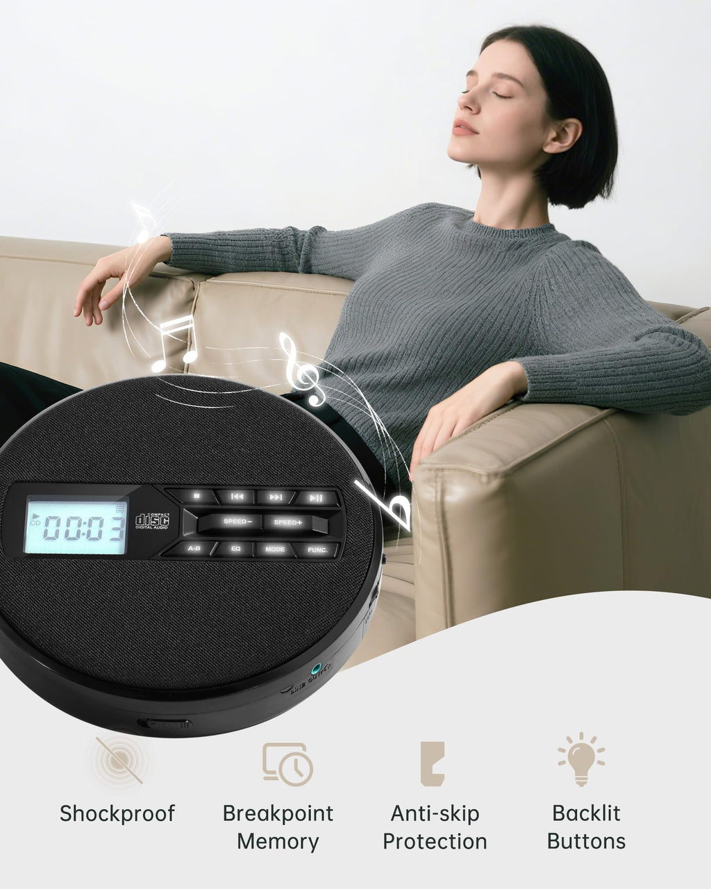 Portable CD Player with Speakers T956394