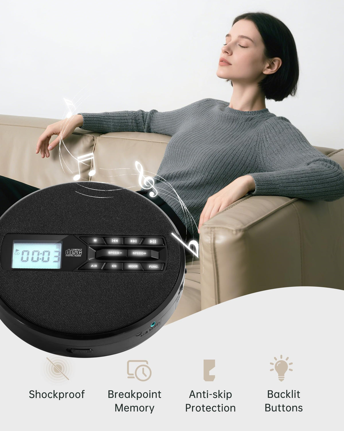 Portable CD Player with Speakers T956394
