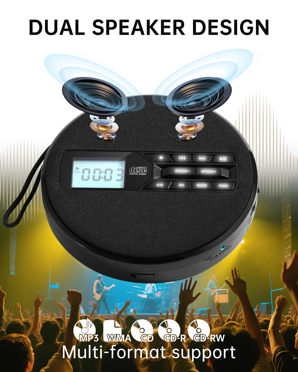 Portable CD Player with Speakers T956394