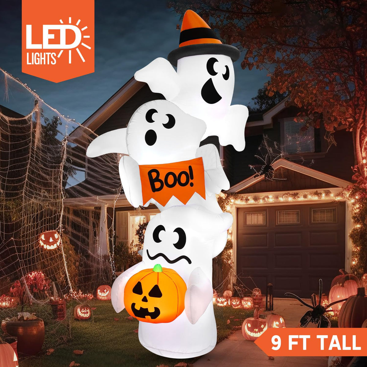 Inflatable Ghost Outdoor Decorations with LEDs F3670