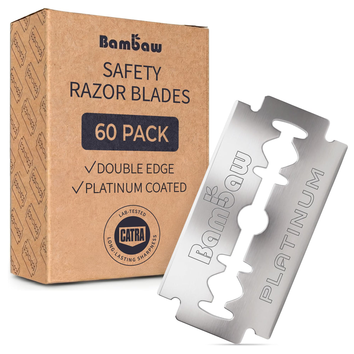 Double Edge Razor Blades 60 Pack Platinum Swedish Stainless Steel X438