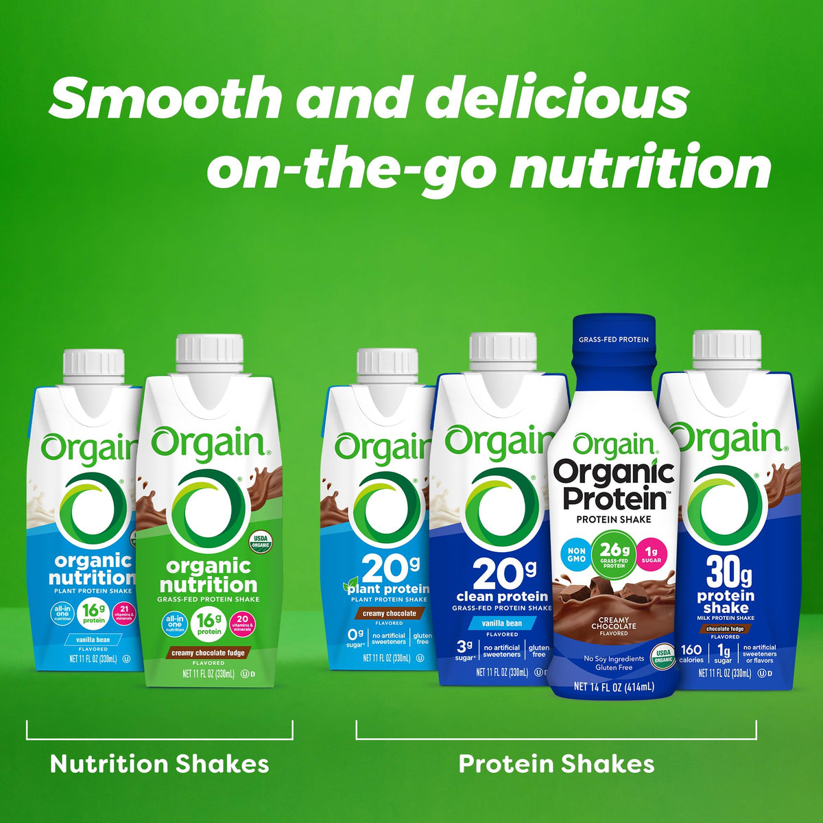 Organic Grass Fed Protein Shake, Café Mocha, 11oz, 12pk Z73665