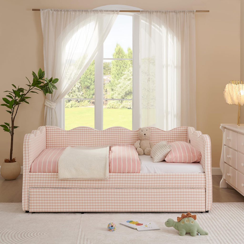 Twin to King Upholstered Daybed with Pop Up Trundle Bed V2722
