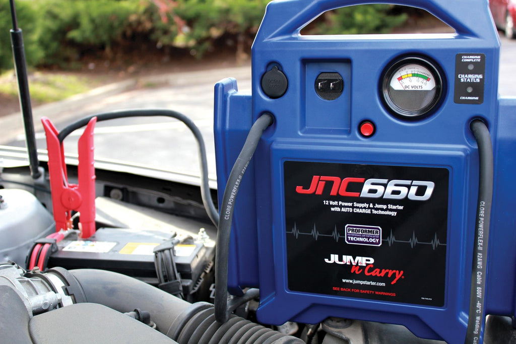 1000-Pound Air and Hydraulic Telescopic Transmission Jack and 1700 Peak Amp 12 Volt Jump Starter V835