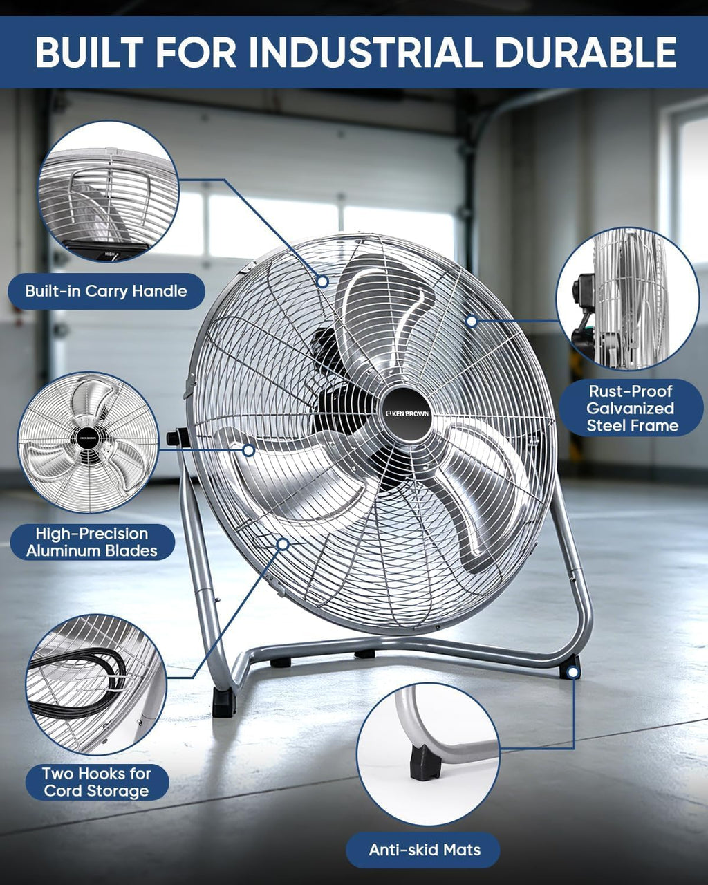 20 Inch 3 Speeds High Velocity Box Fan H81322
