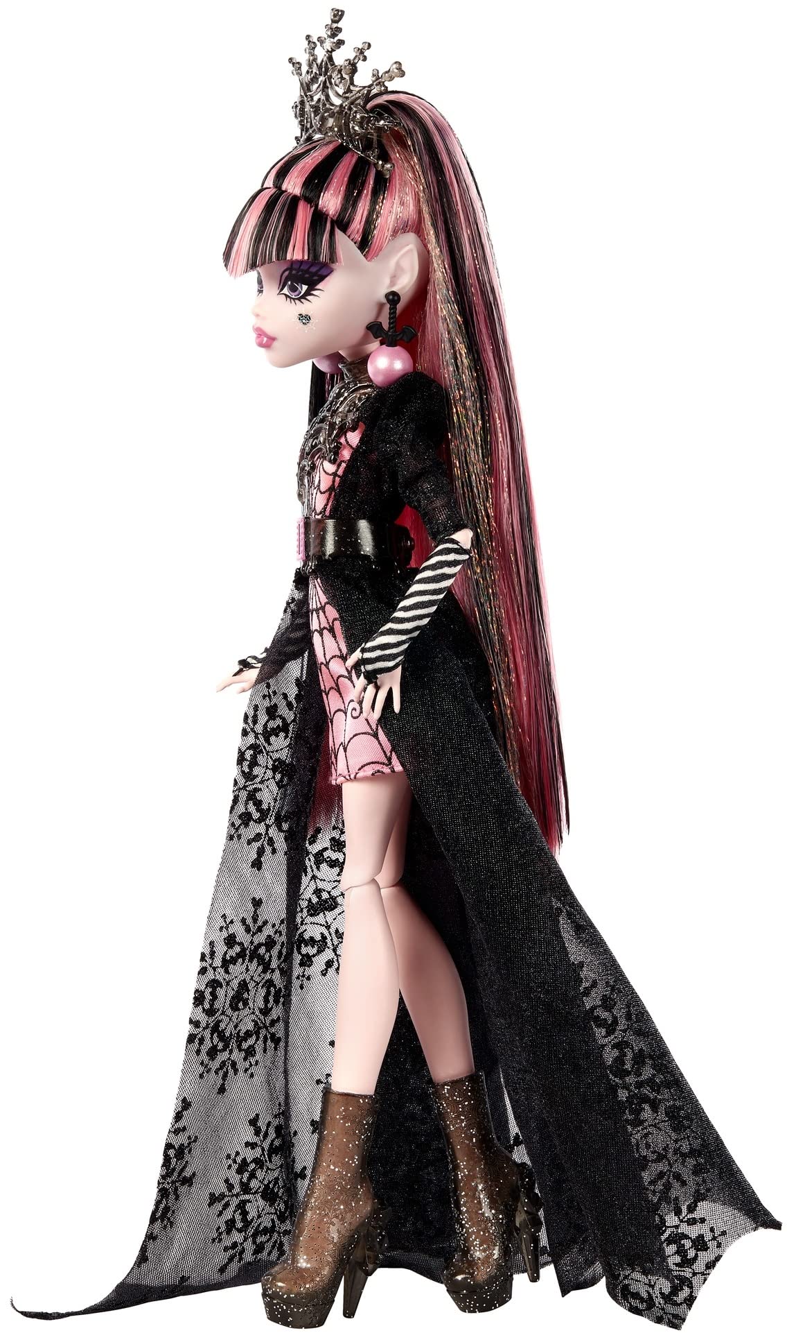 Pink and Black Gown Doll F91220