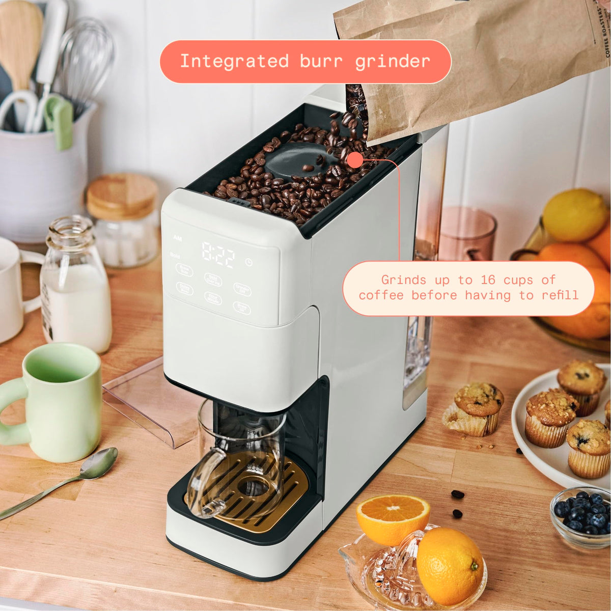Single Serve Coffee Maker with Burr Grinder U7715
