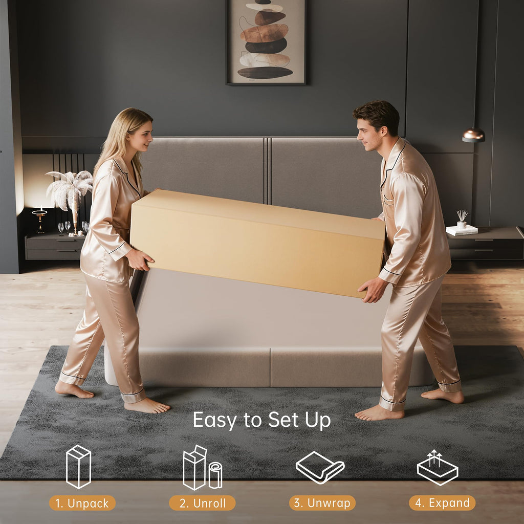 Queen Size 12 Inch Hybrid Memory Foam Pocket Spring Medium Firm Mattress U5174
