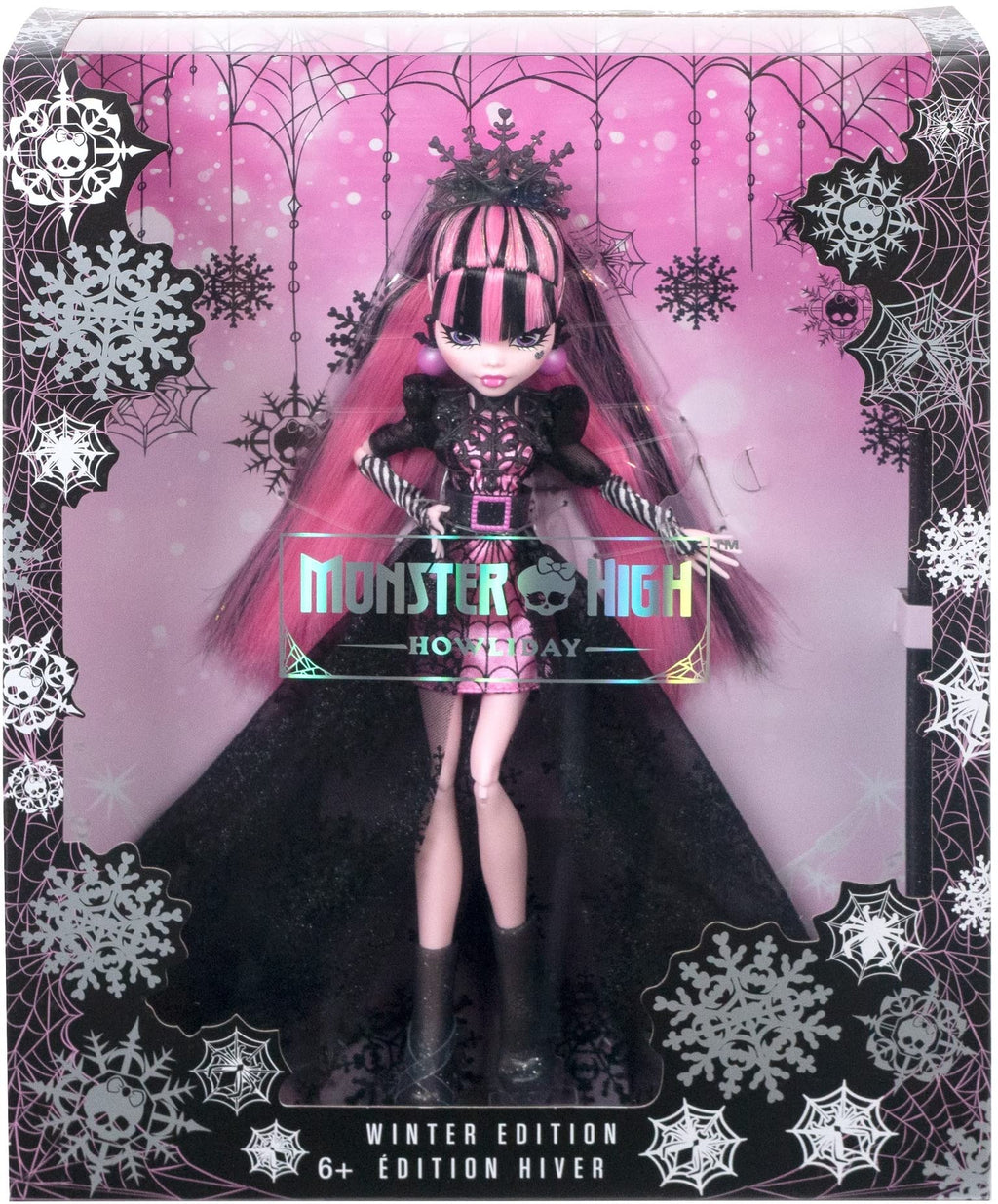 Pink and Black Gown Doll F91220
