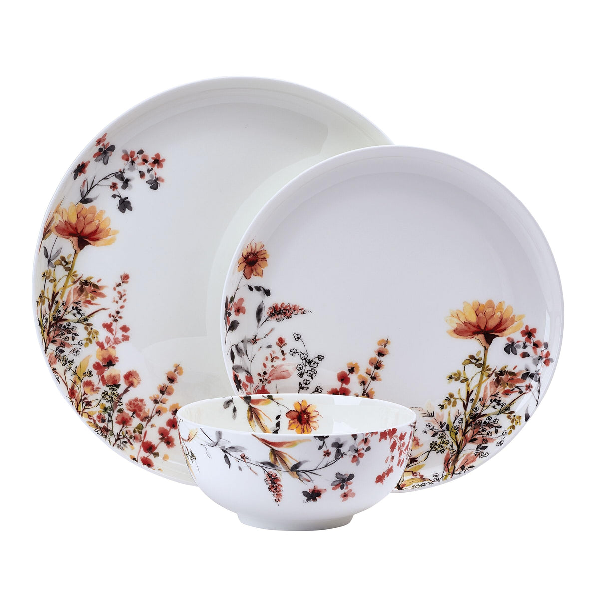 12 Piece Floral Bone China Dinnerware Set Z566695