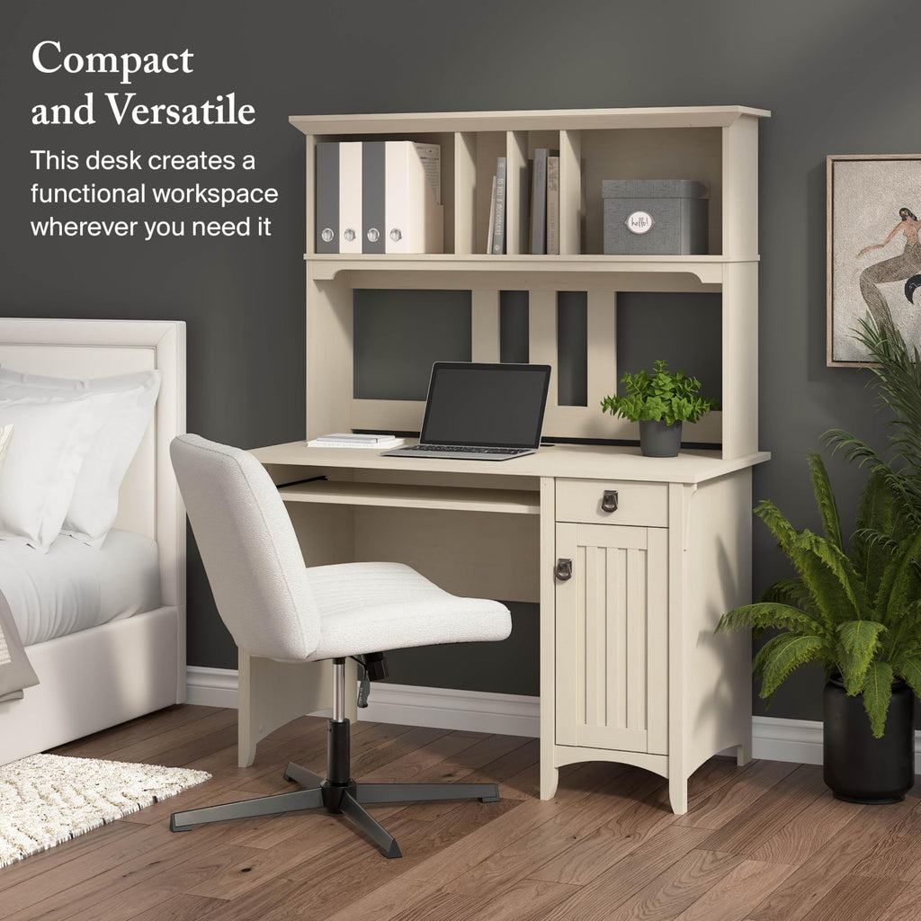Small Computer Desk with Hutch D4306