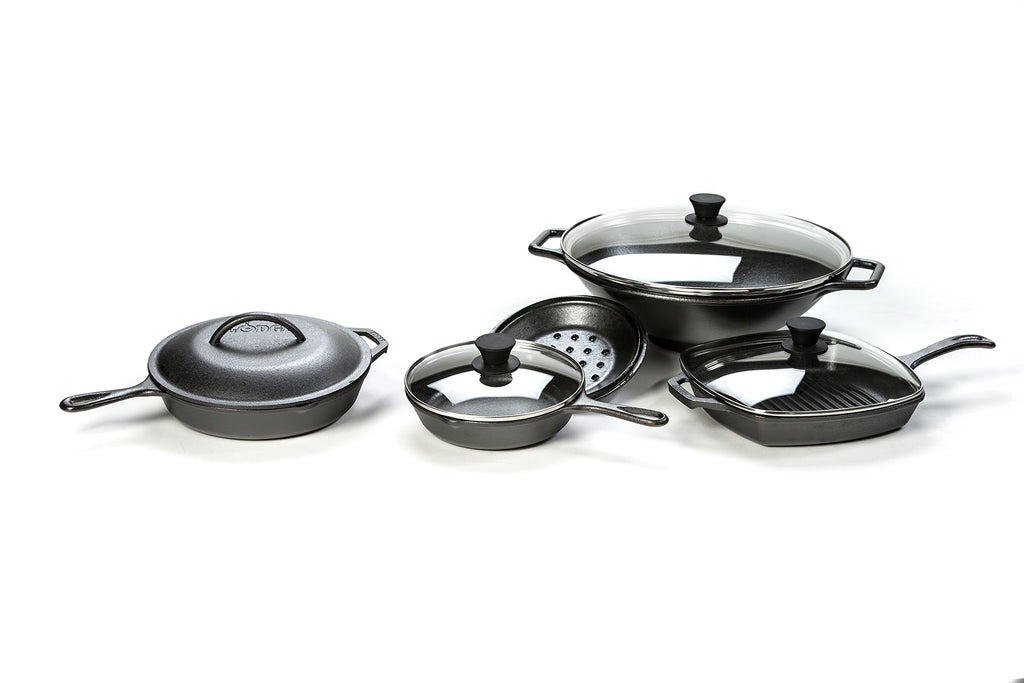 Cast Iron Deep Skillet with Tempered Glass Lid E9262