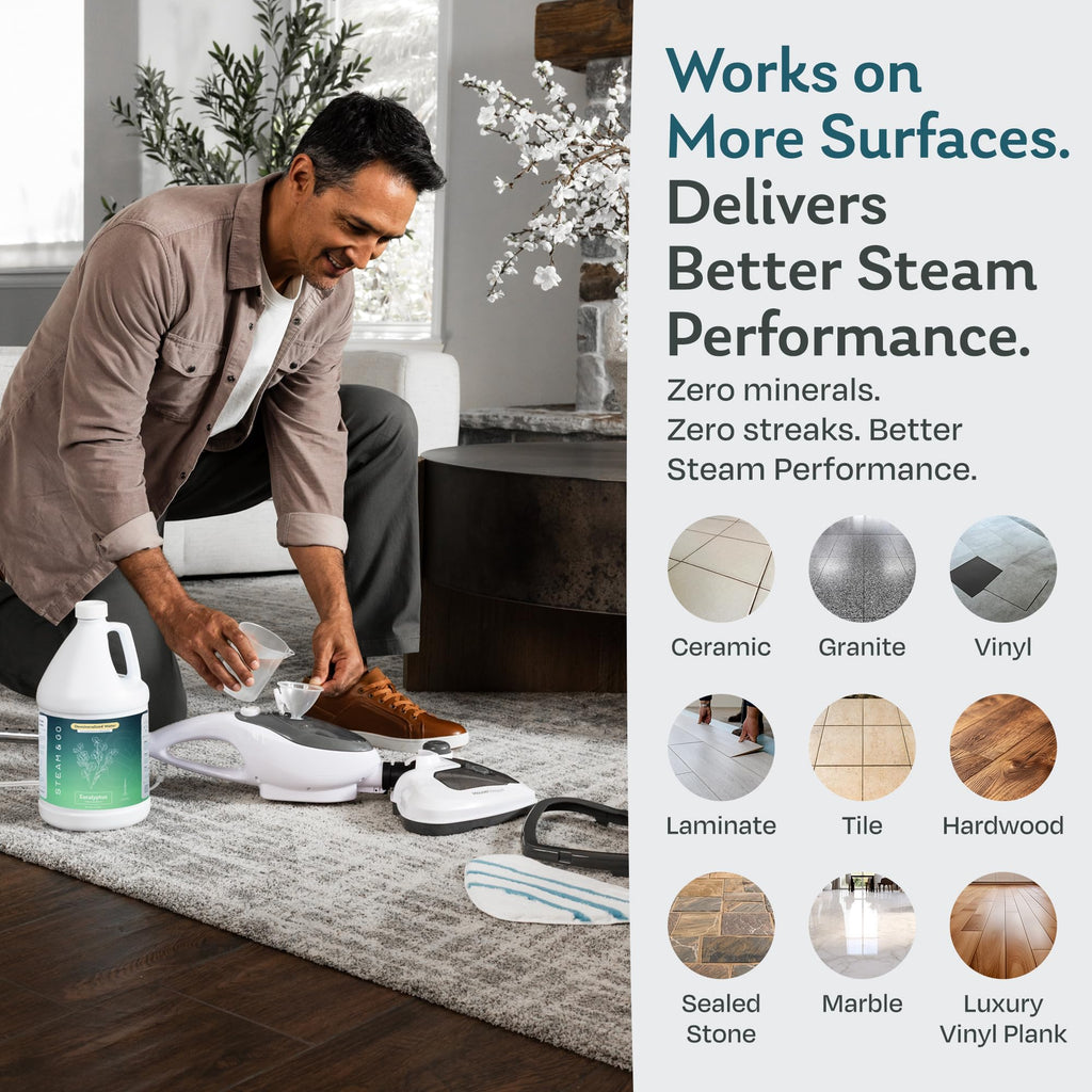 Demineralized Water for Steam Mop, Eucalyptus Mint, 32 oz K17303