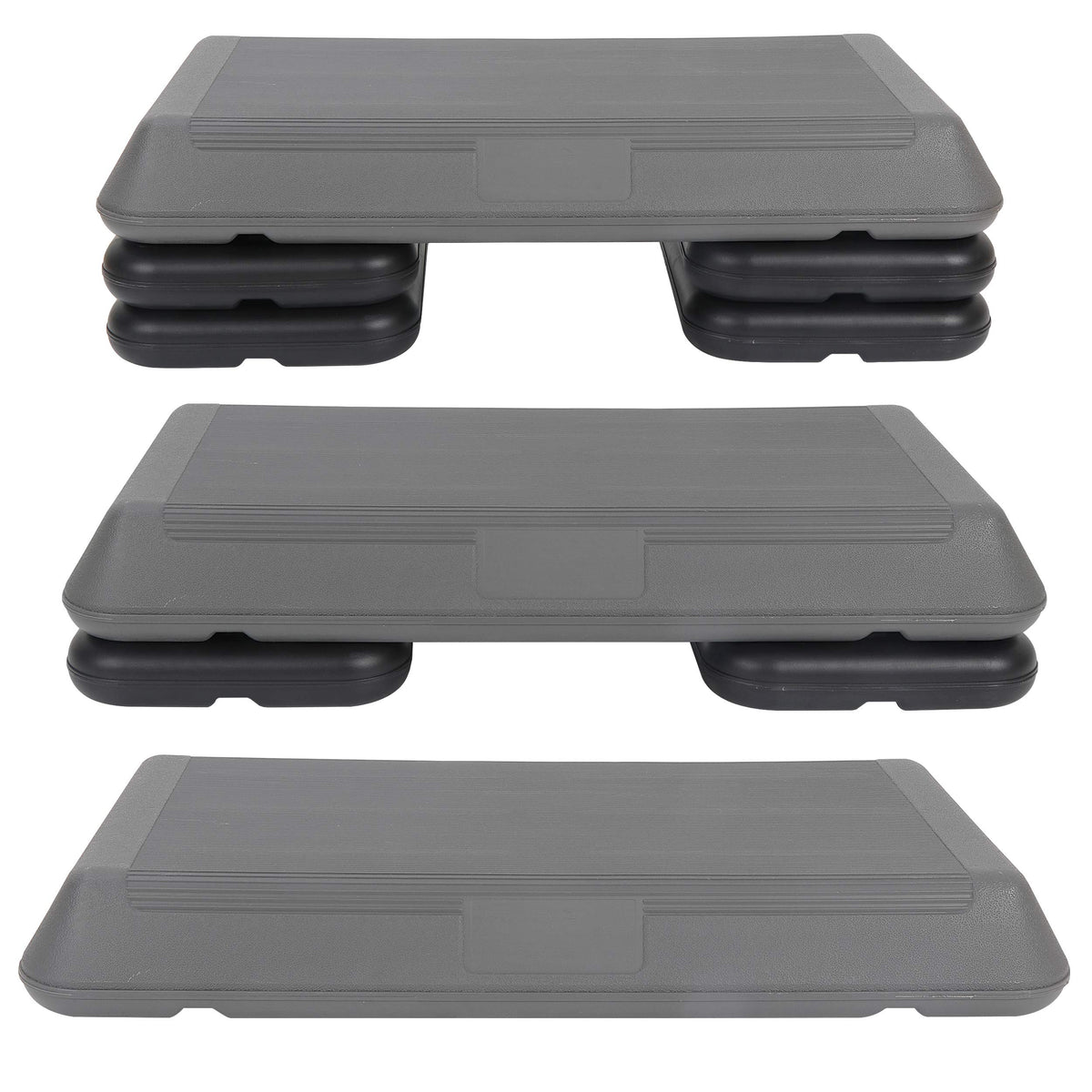 28.5'' Adjustable Exercise Step Platform with 4 Stackable Risers O958364