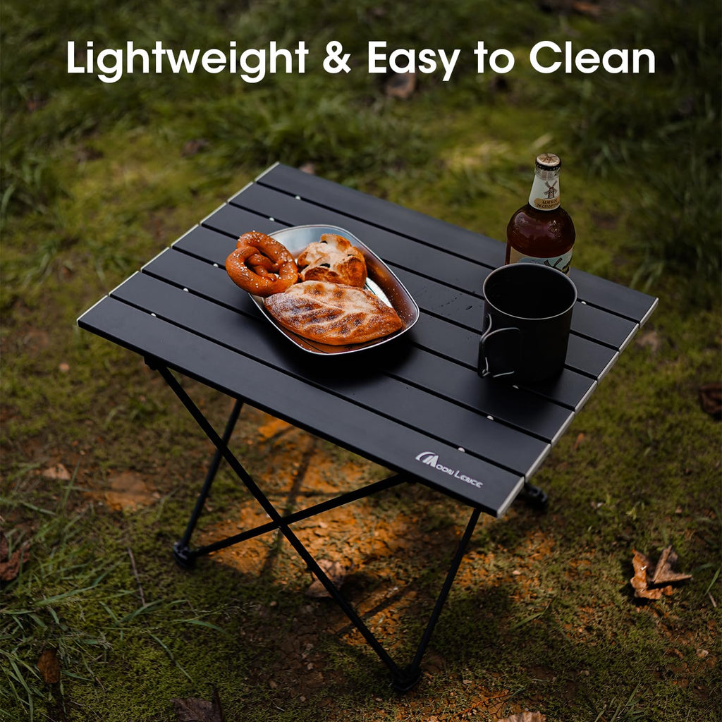Ultralight Folding Camping Table with Carry Bag Black Q97946