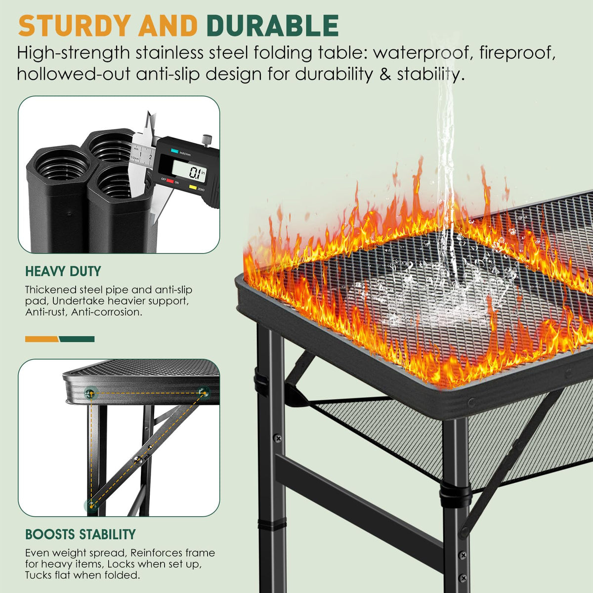 3ft Aluminum Folding Camping Table Q95171